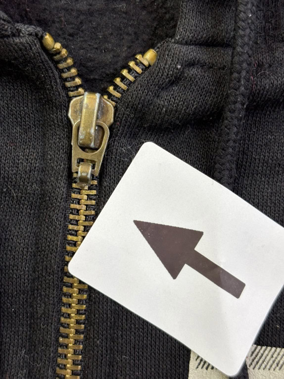 BURBERRY FELPA ZIP CON CAPPUCCIO GRAPHIC NERA DONNA PRE OWNED S