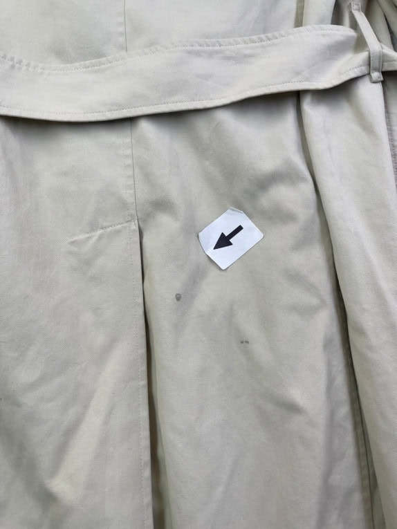 BURBERRYS TRENCH COAT VINTAGE BEIGE WOMENS PRE OWNED L