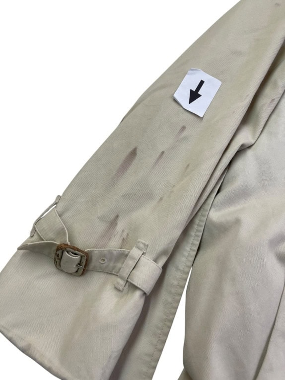 BURBERRYS TRENCH COAT VINTAGE BEIGE WOMENS PRE OWNED L
