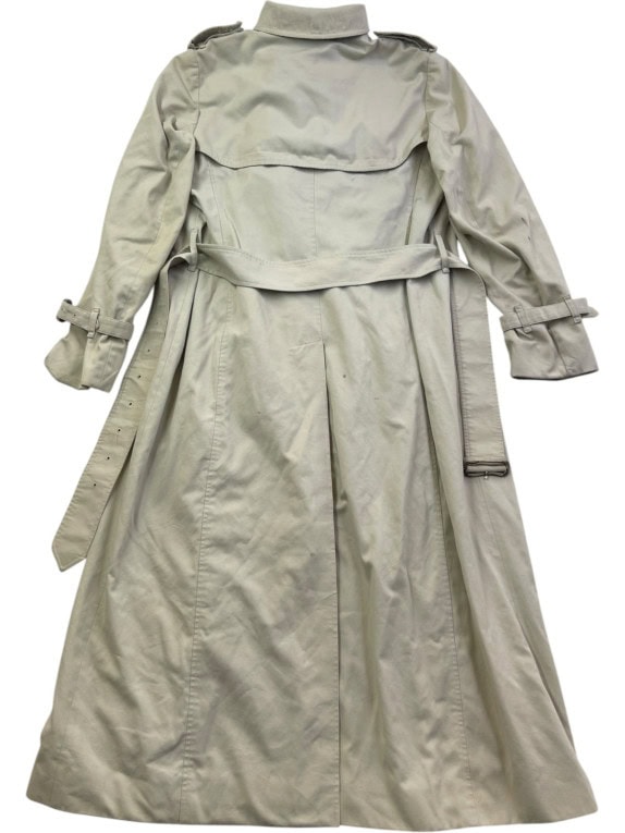 BURBERRYS TRENCH COAT VINTAGE BEIGE WOMENS PRE OWNED L