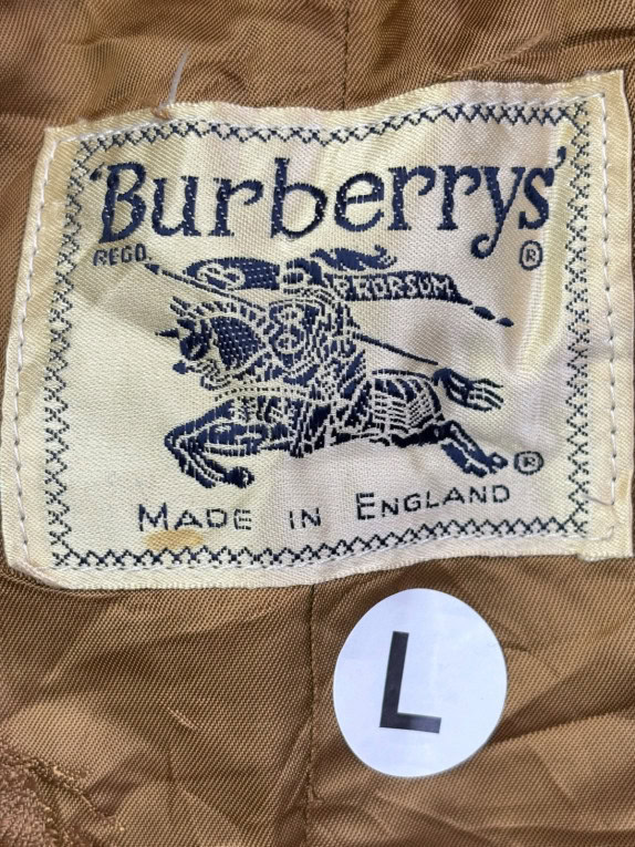 BURBERRYS CAPPOTTO LUNGO VINTAGE CAMMELLO UOMO PRE OWNED L