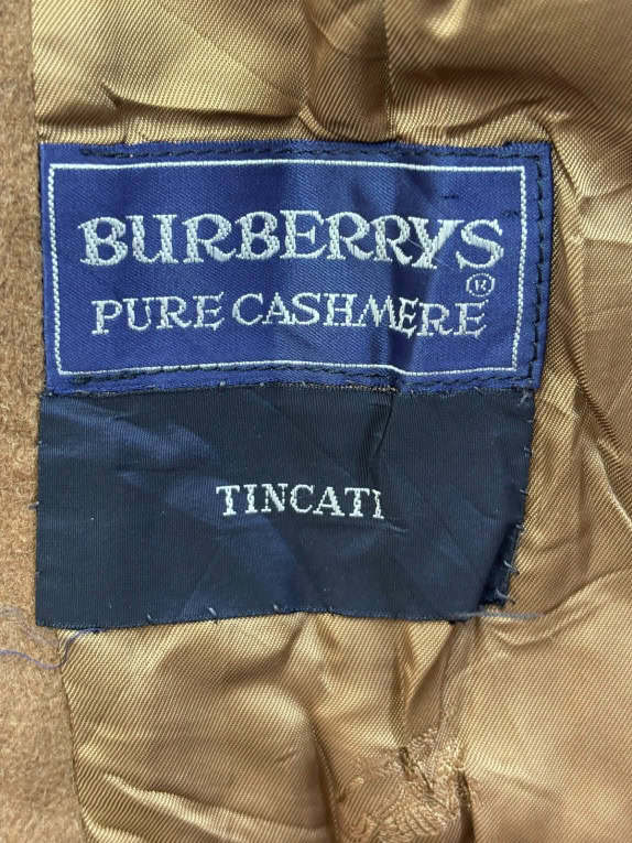BURBERRYS CAPPOTTO LUNGO VINTAGE CAMMELLO UOMO PRE OWNED L