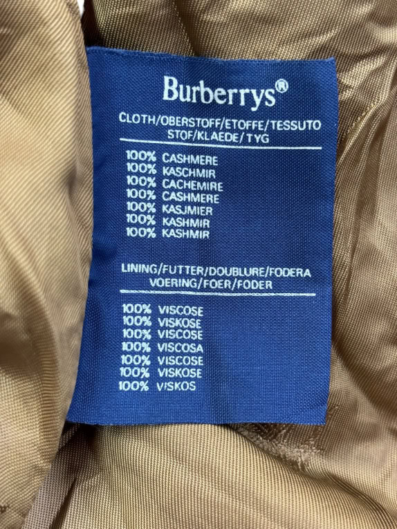 BURBERRYS CAPPOTTO LUNGO VINTAGE CAMMELLO UOMO PRE OWNED L