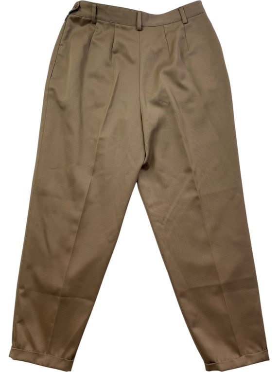 BURBERRYS OF LONDON PLEATED TROUSERS VINTAGE BEIGE MENS PRE OWNED XL