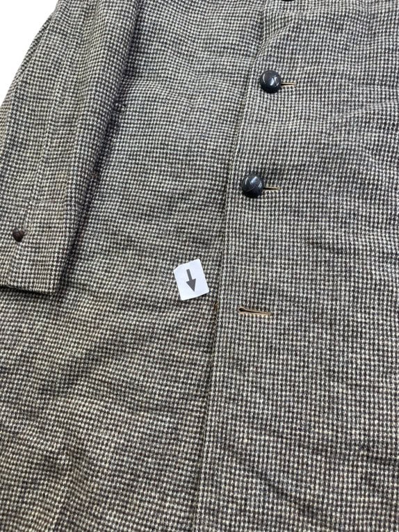 BURBERRYS ΠΑΛΤΟ VINTAGE HOUNDSTOOTH ΓΚΡΙ ΑΝΤΡΙΚΟ PRE OWNED L