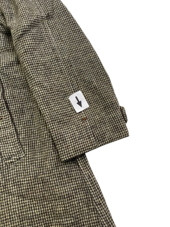 BURBERRYS ΠΑΛΤΟ VINTAGE HOUNDSTOOTH ΓΚΡΙ ΑΝΤΡΙΚΟ PRE OWNED L