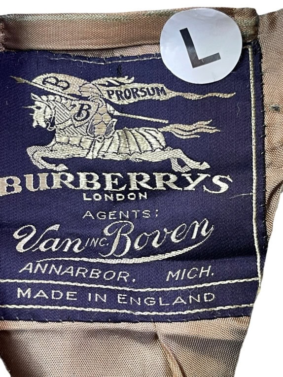 BURBERRYS ΠΑΛΤΟ VINTAGE HOUNDSTOOTH ΓΚΡΙ ΑΝΤΡΙΚΟ PRE OWNED L