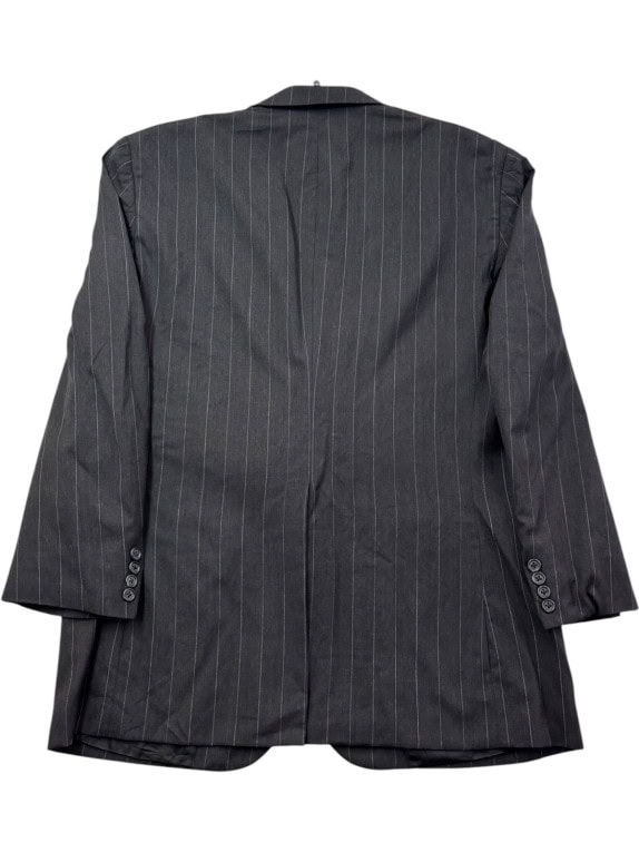 BURBERRYS BLAZER CLASSICO PINSTRIPE CHARCOAL UOMO PRE OWNED L