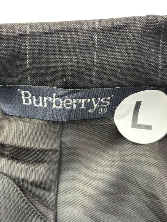 BURBERRYS BLAZER CLASSICO PINSTRIPE CHARCOAL UOMO PRE OWNED L