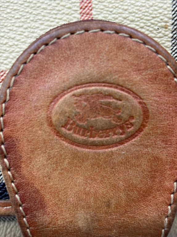 BURBERRYS ΤΣΑΝΤΑ ΩΜΟΥ VINTAGE CHECK ΜΠΕΖ ΚΑΦΕ ΓΥΝΑΙΚΕΙΟ PRE OWNED