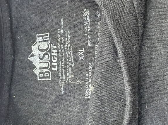 BUSCH LIGHT GRAFIC TEE RACING TEAM ΜΑΥΡΟ ΑΝΤΡΙΚΟ PRE OWNED XXL