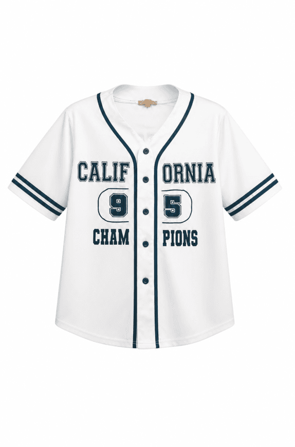 CALIFORNIA GEAR BASEBALL JERSEY COLLEGIATE WHITE ΑΝΤΡΙΚΟ PRE OWNED L