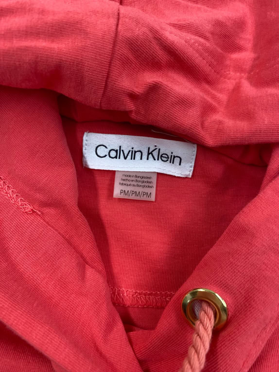Calvin Klein Hoodie Dress Casual Logo Red/Gold Women’s  S/M