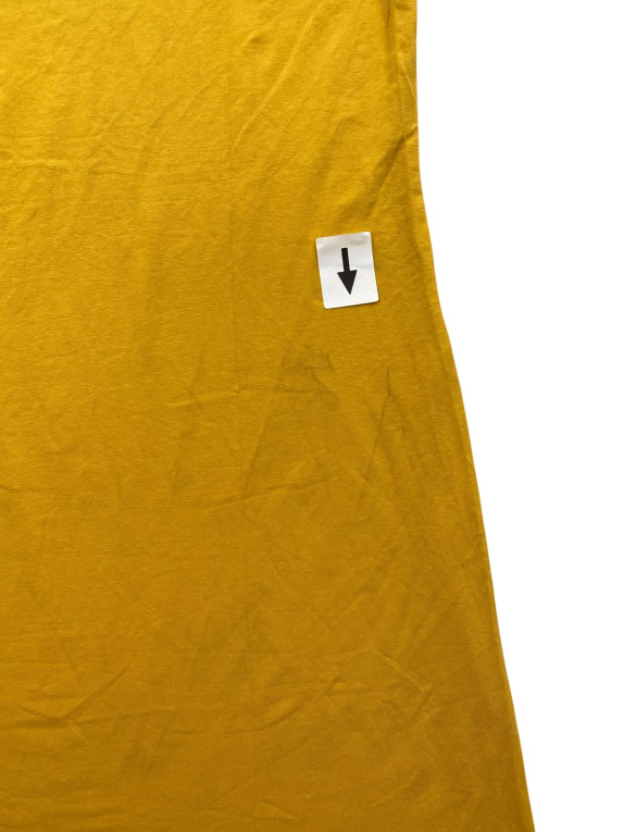CALVIN KLEIN HOODED LOGO DRESS MUSTARD YELLOW WOMEN'S M