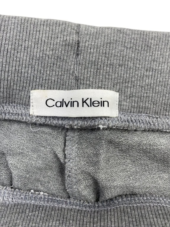 Calvin Klein Pantaloni della tuta casual con logo CK grigi da uomo L