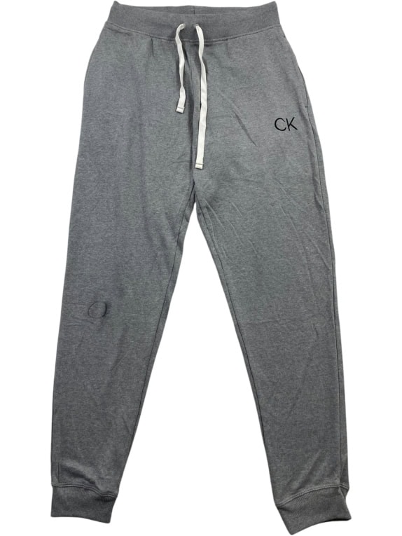Calvin Klein Pantaloni della tuta casual con logo CK grigi da uomo L