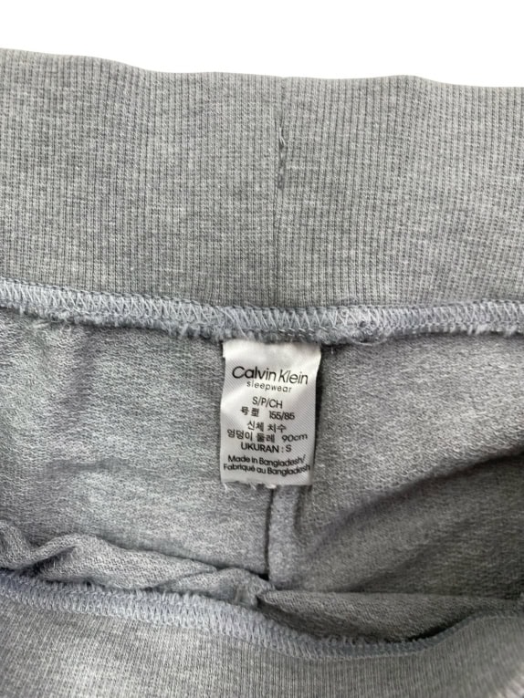 Calvin Klein Pantaloni tuta casual con logo CK grigi da uomo S