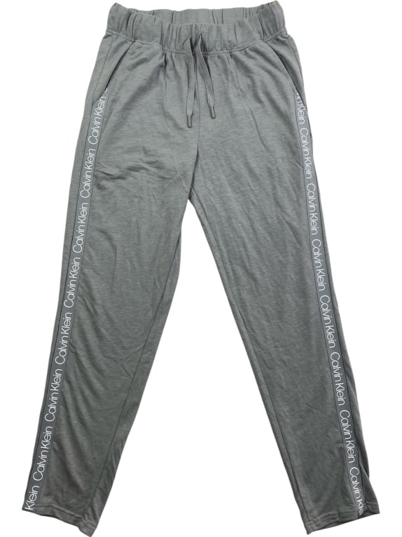 Calvin Klein Pantaloni della tuta casual con nastro logo grigio da uomo S