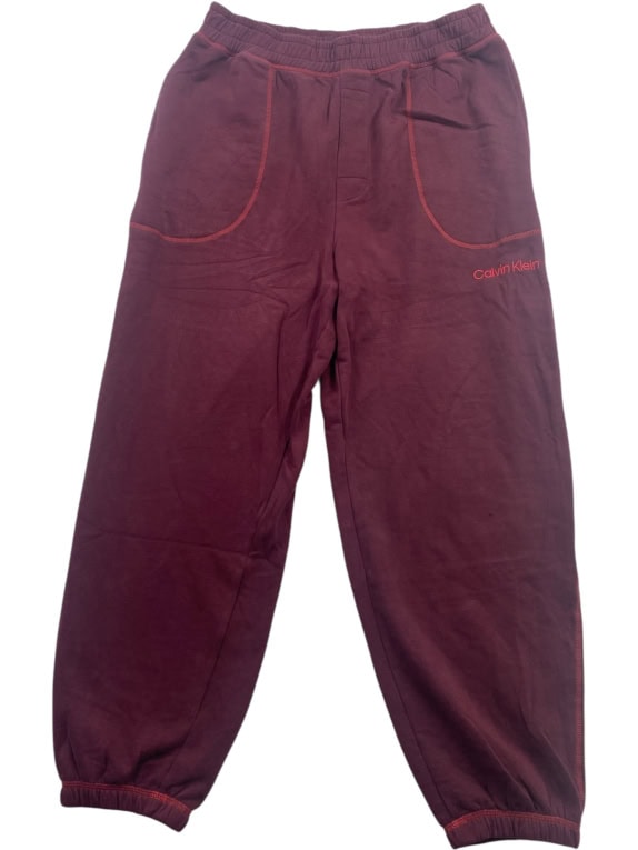 Calvin Klein Pantaloni della tuta bordeaux da uomo L