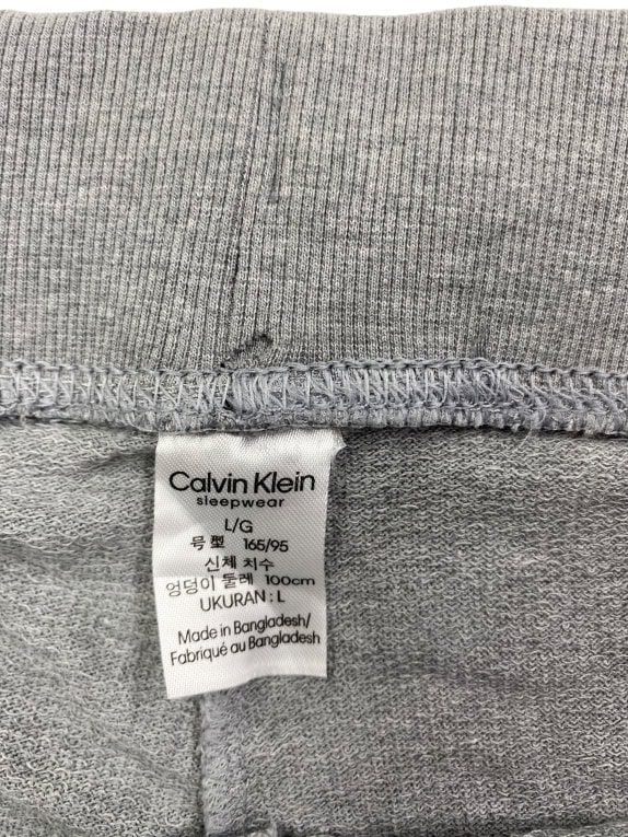 Calvin Klein Φόρμα Παντελόνι Sleepwear Logo Γκρι Unisex L
