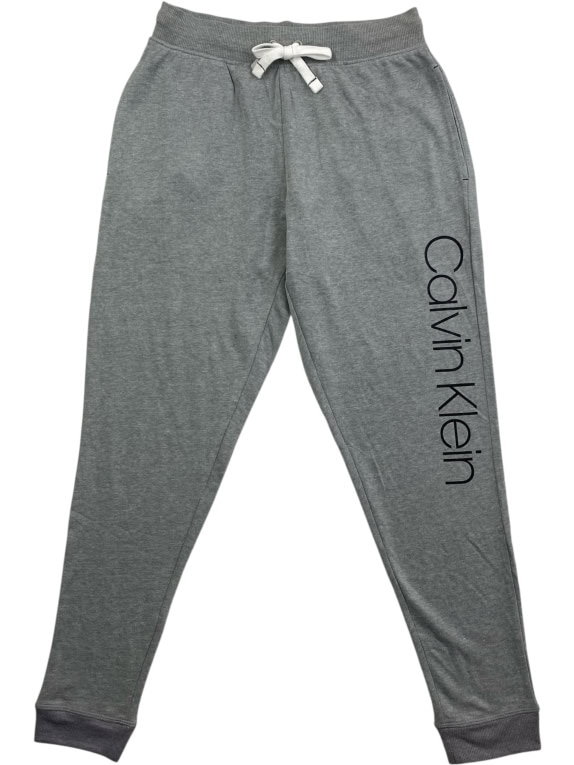 Calvin Klein Pantaloni tuta Sleepwear con stampa logo grigio unisex S