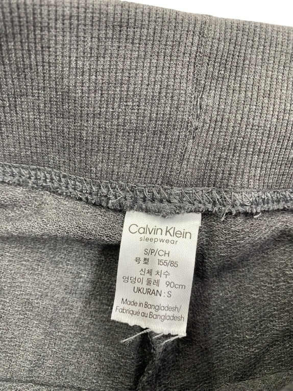 Calvin Klein Sweatpants Sleepwear Logo Print Charcoal Unisex S