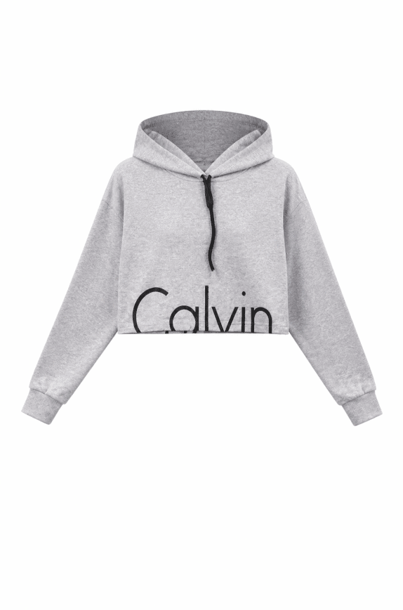 CALVIN KLEIN HOODIE STREETWEAR ΓΚΡΙ ΓΥΝΑΙΚΕΙΟ PRE OWNED XS