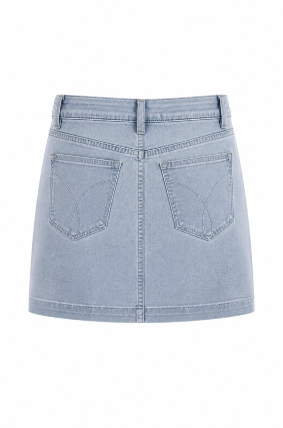 CALVIN KLEIN JEANS GONNA DENIM MINI WASHED BLUE DONNA PRE OWNED XS