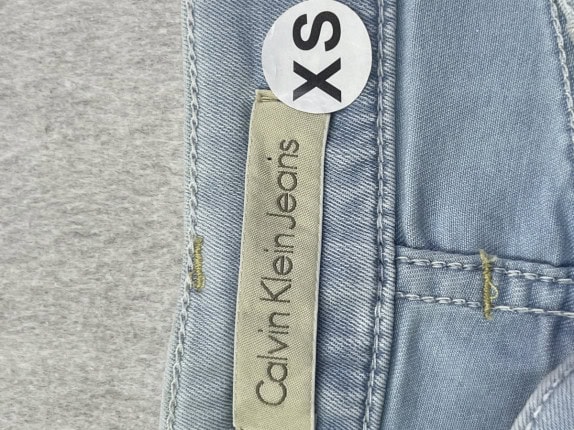 CALVIN KLEIN JEANS GONNA DENIM MINI WASHED BLUE DONNA PRE OWNED XS