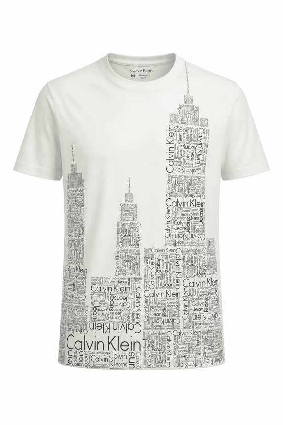 CALVIN KLEIN JEANS GRAPHIC TEE BIANCO UOMO PRE OWNED M