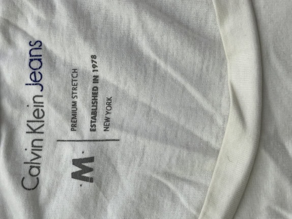 CALVIN KLEIN JEANS GRAPHIC TEE BIANCO UOMO PRE OWNED M