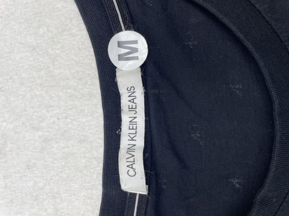 CALVIN KLEIN JEANS T SHIRT GRAPHIC MINIMAL BLU NAVY UOMO PRE OWNED M