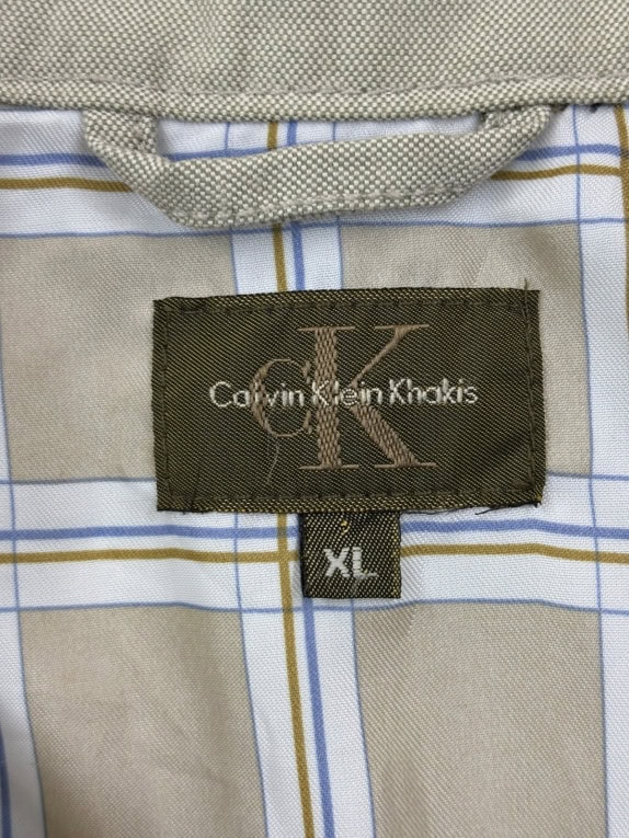 CALVIN KLEIN JEANS HARRINGTON JACKET MINIMAL BEIGE MENS PRE OWNED XL