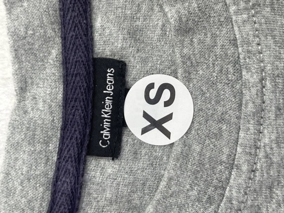 CALVIN KLEIN JEANS MAGLIA A MANICHE LUNGHE MINIMAL GRIGIO UOMO PRE OWNED XS