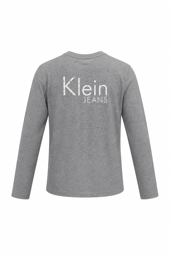 CALVIN KLEIN JEANS MAGLIA A MANICHE LUNGHE MINIMAL GRIGIO UOMO PRE OWNED XS