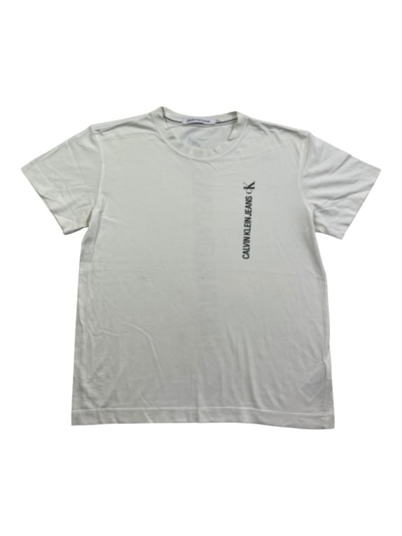 CALVIN KLEIN JEANS ΜΠΛΟΥΖΑΚΙ VERTICAL LOGO ΛΕΥΚΟ ΑΝΔΡΙΚΟ M
