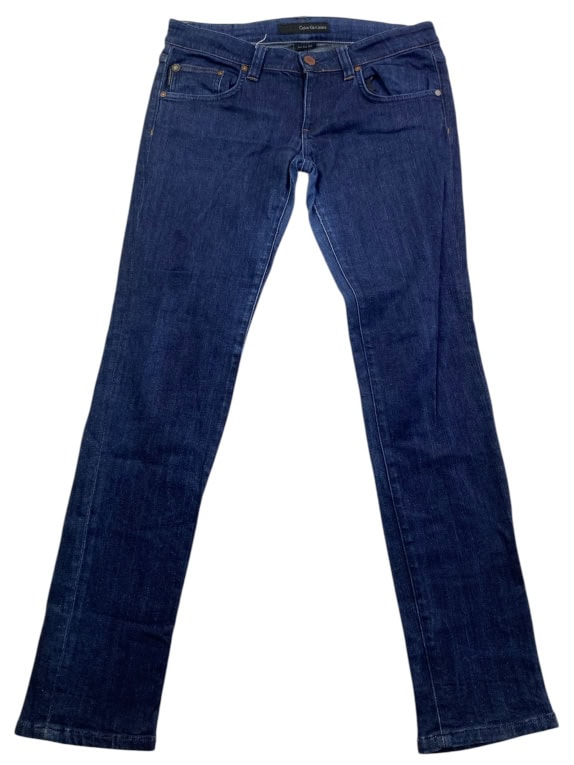 CALVIN KLEIN JEANS Pantaloni denim a vita bassa blu unisex M