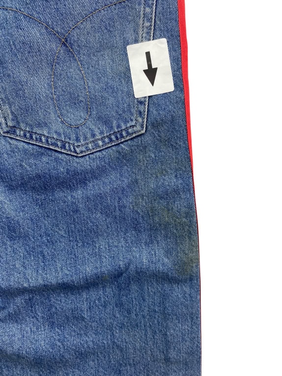 Calvin Klein Jeans Pantaloni Jean Vintage Logo Tape Blu da Donna M