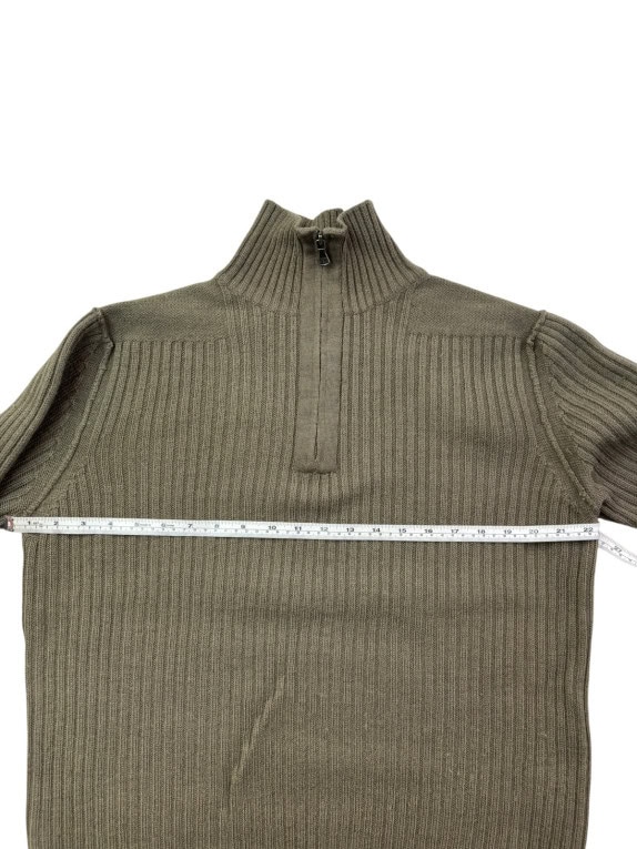 CALVIN KLEIN JEANS ΠΛΕΚΤΟ HALF ZIP MINIMAL OLIVE ΑΝΤΡΙΚΟ PRE OWNED L
