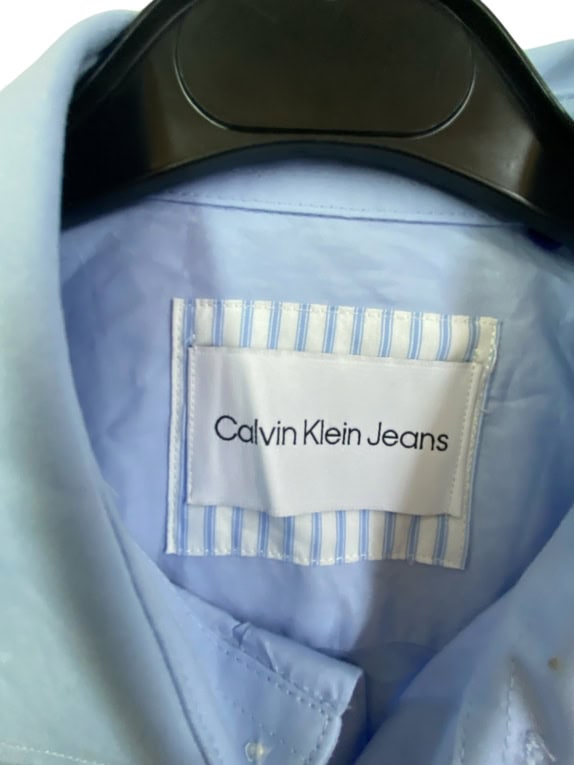 CALVIN KLEIN JEANS CASUAL LIGHT BLUE SHIRT UNISEX L