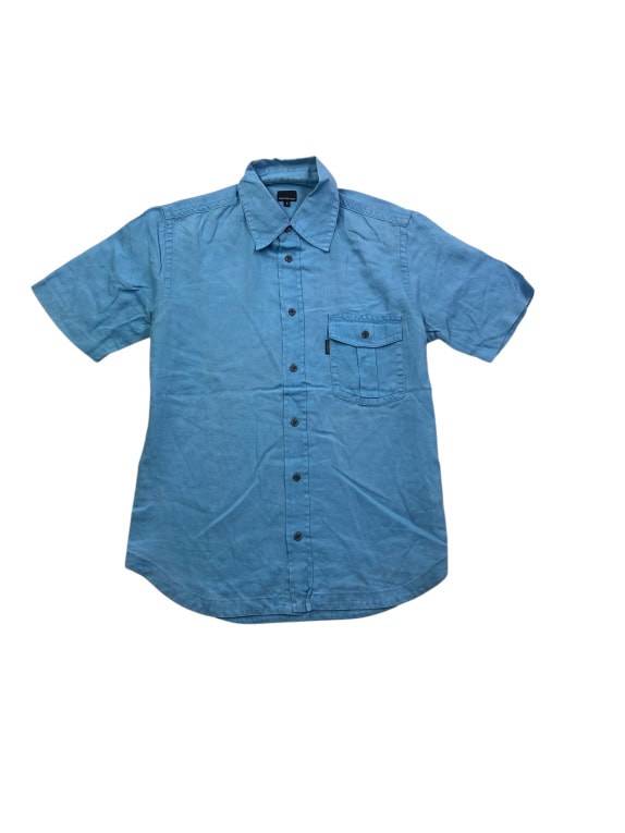 Calvin Klein Jeans Linen Shirt Casual Logo Light Blue Men’s S