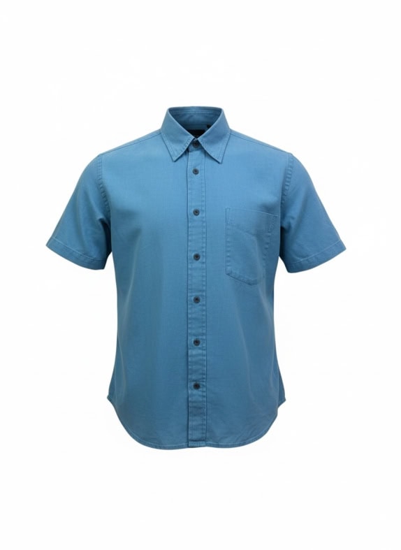Calvin Klein Jeans Linen Shirt Casual Logo Light Blue Men’s S
