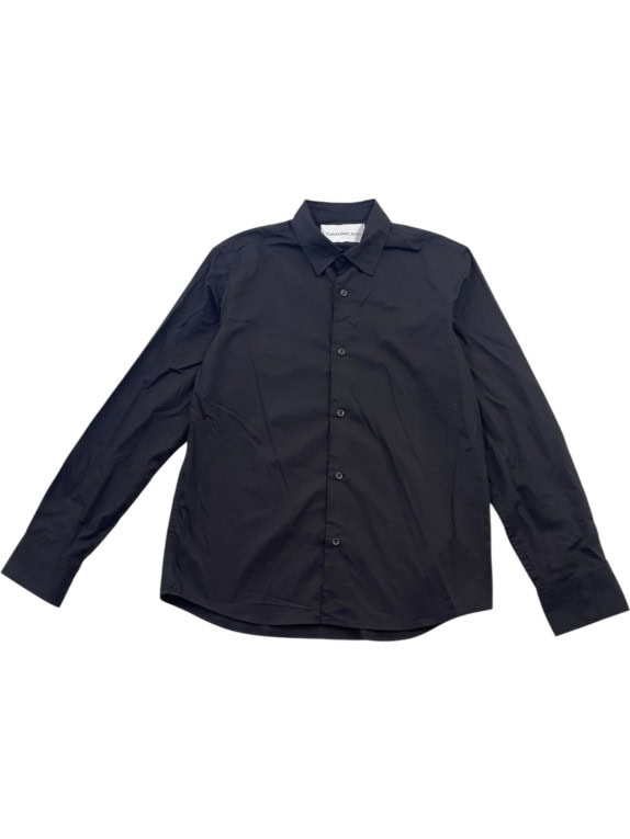 CALVIN KLEIN JEANS CAMICIA MINIMAL NERA UOMO PRE OWNED M