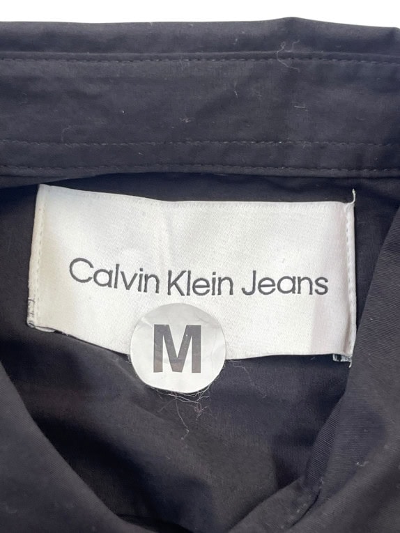 CALVIN KLEIN JEANS CAMICIA MINIMAL NERA UOMO PRE OWNED M