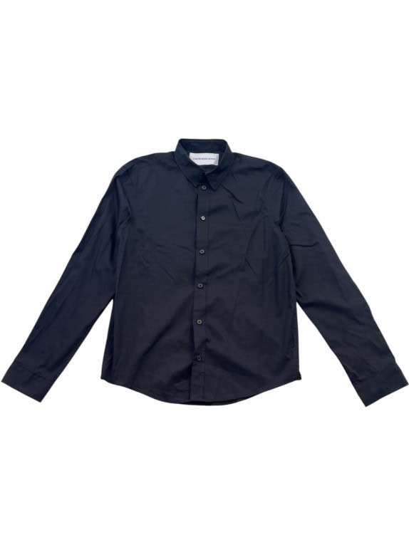 CALVIN KLEIN JEANS CAMICIA MINIMAL NERA UOMO PRE OWNED S