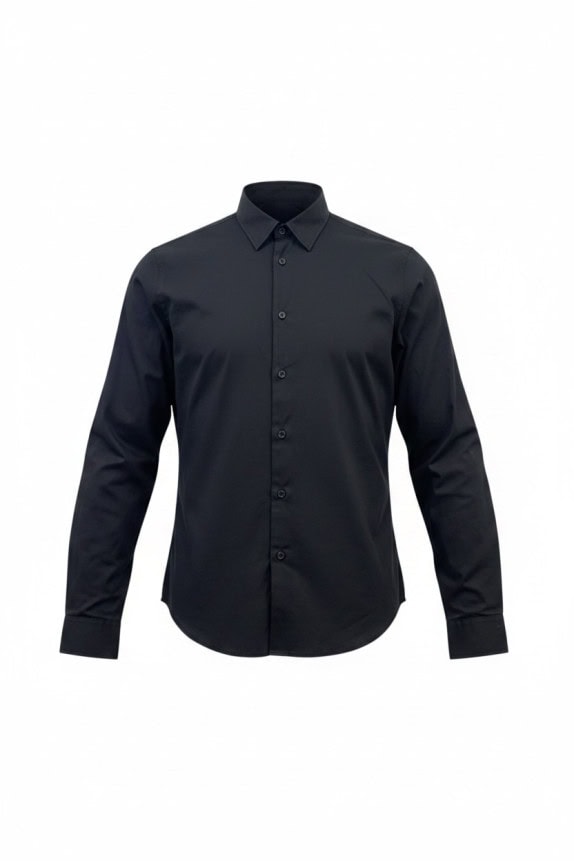 CALVIN KLEIN JEANS CAMICIA MINIMAL NERA UOMO PRE OWNED S