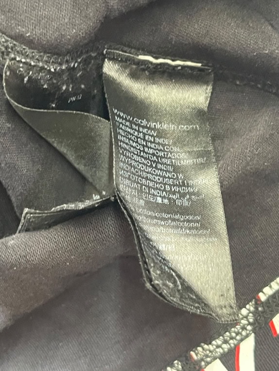 CALVIN KLEIN JEANS T SHIRT SPELL OUT ΜΑΥΡΟ ΑΝΤΡΙΚΟ PRE OWNED XL