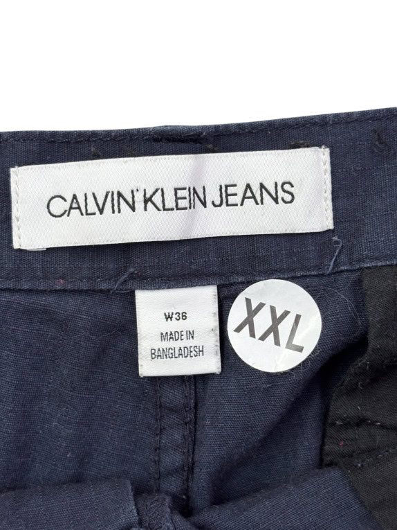 CALVIN KLEIN JEANS CARGO SHORTS UTILITY NAVY MENS PRE OWNED XXL