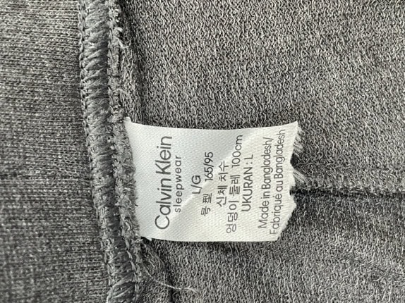 CALVIN KLEIN JOGGER PANTS MINIMAL CHARCOAL UOMO PRE OWNED L