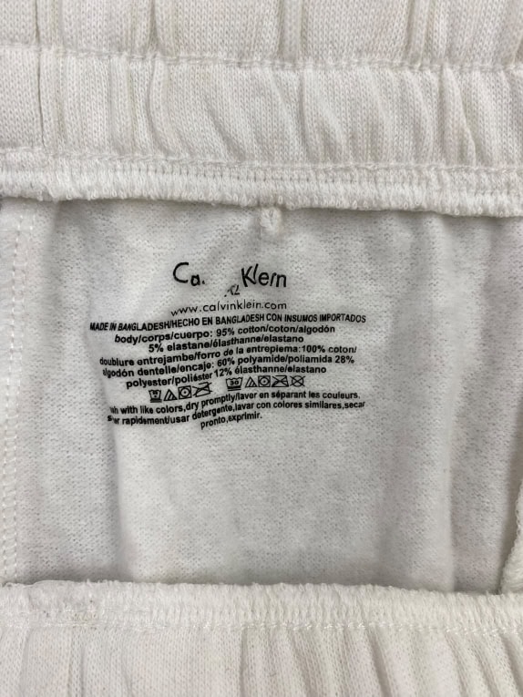Calvin Klein Λευκό Φούτερ Παντελόνι Jogger Logo Ανδρικό XL